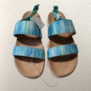 Cat & Jack Blue Pull-On Elastic Strap Sandals